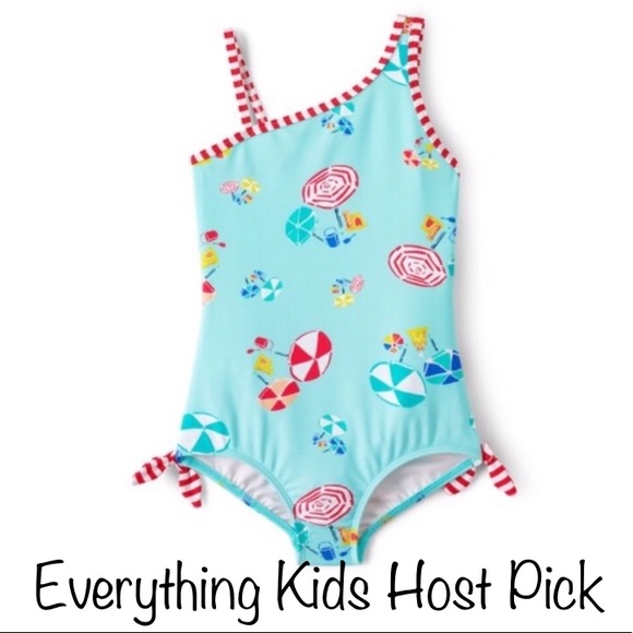 Lands' End Other - Lands End Paradise Aqua Umbrella One-Piece Girls